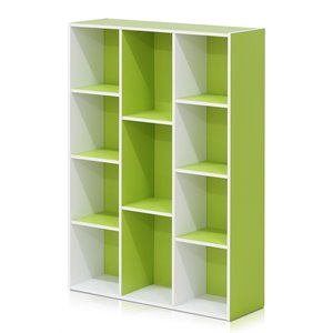 furinno luder engineered wood 11-cube reversible open shelf bookcase