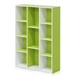 Furinno LUDER Engineered Wood 11-Cube Reversible Open Shelf Bookcase in Green