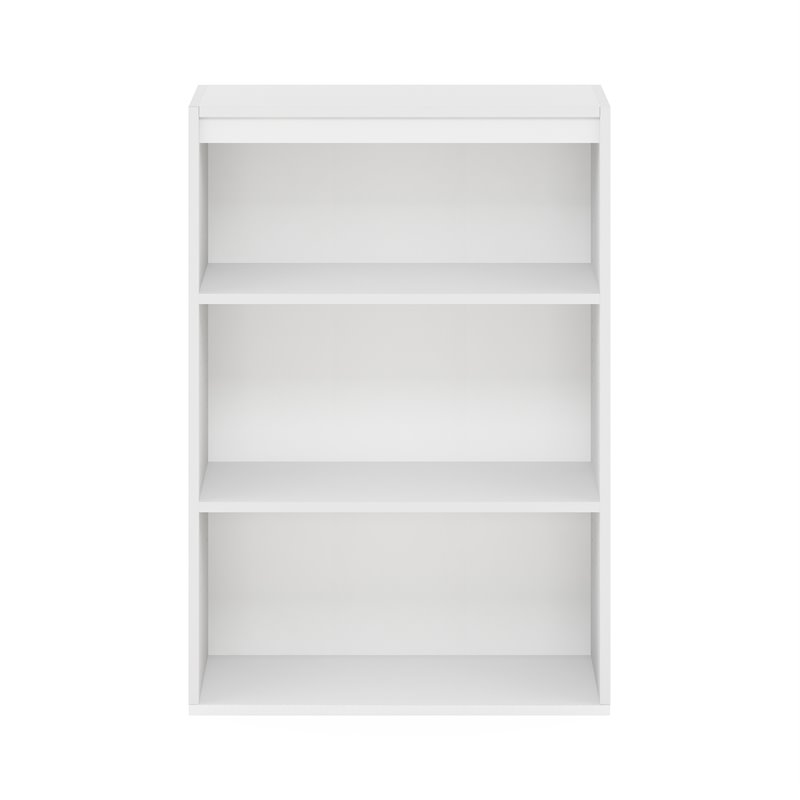 Furinno PASIR Contemporary Engineered Wood 3-Tier Open Shelf in White