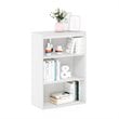 Furinno PASIR Contemporary Engineered Wood 3-Tier Open Shelf in White