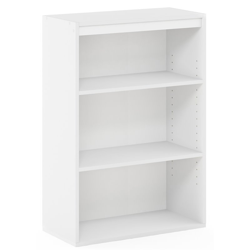 Furinno PASIR Contemporary Engineered Wood 3-Tier Open Shelf in White