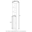 Furinno INDO Contemporary Engineered Wood Slim Luver Door Bath Cabinet Espresso