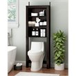 Furinno INDO Contemporary Engineered Wood Open Bath Cabinet in Espresso