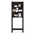Furinno INDO Contemporary Engineered Wood Open Bath Cabinet in Espresso