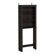 Furinno INDO Contemporary Engineered Wood Open Bath Cabinet in Espresso