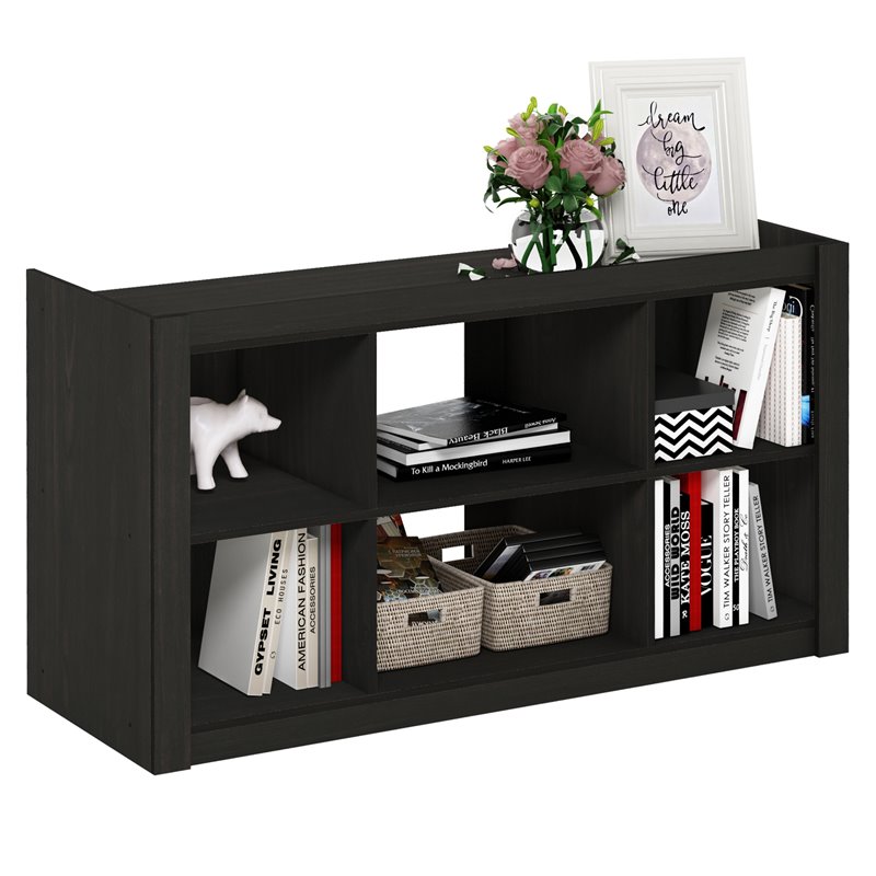 Furinno Fowler Engineered Wood Multipurpose TV Stand/Bookcase in Espresso