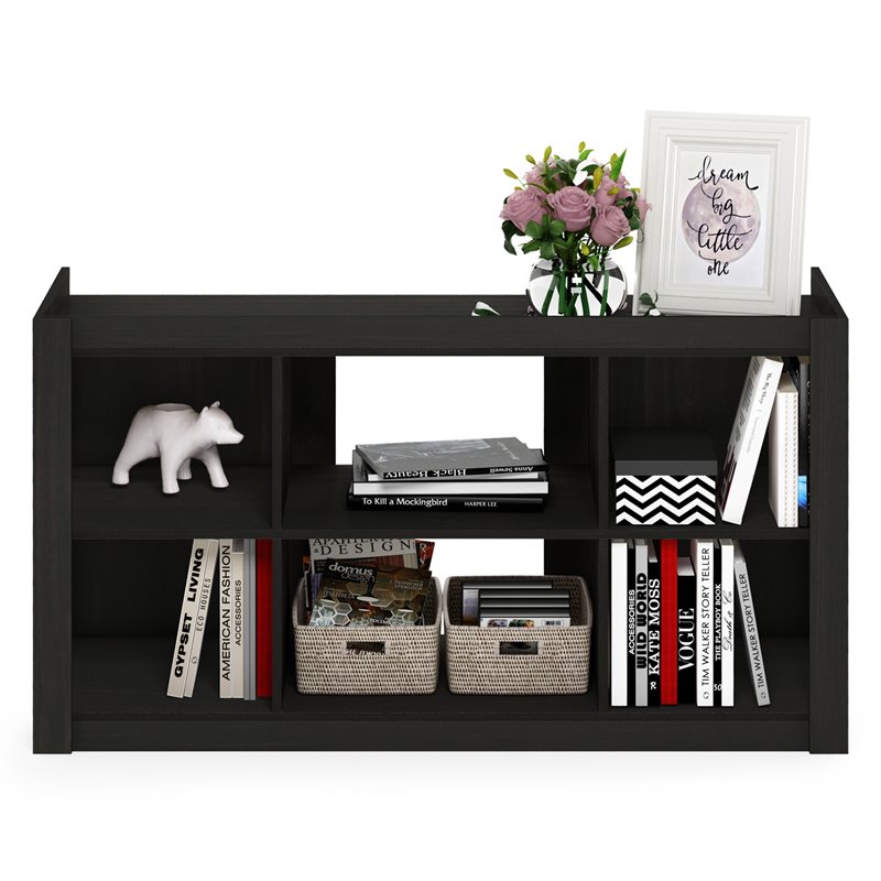 Furinno Fowler Engineered Wood Multipurpose TV Stand/Bookcase in Espresso