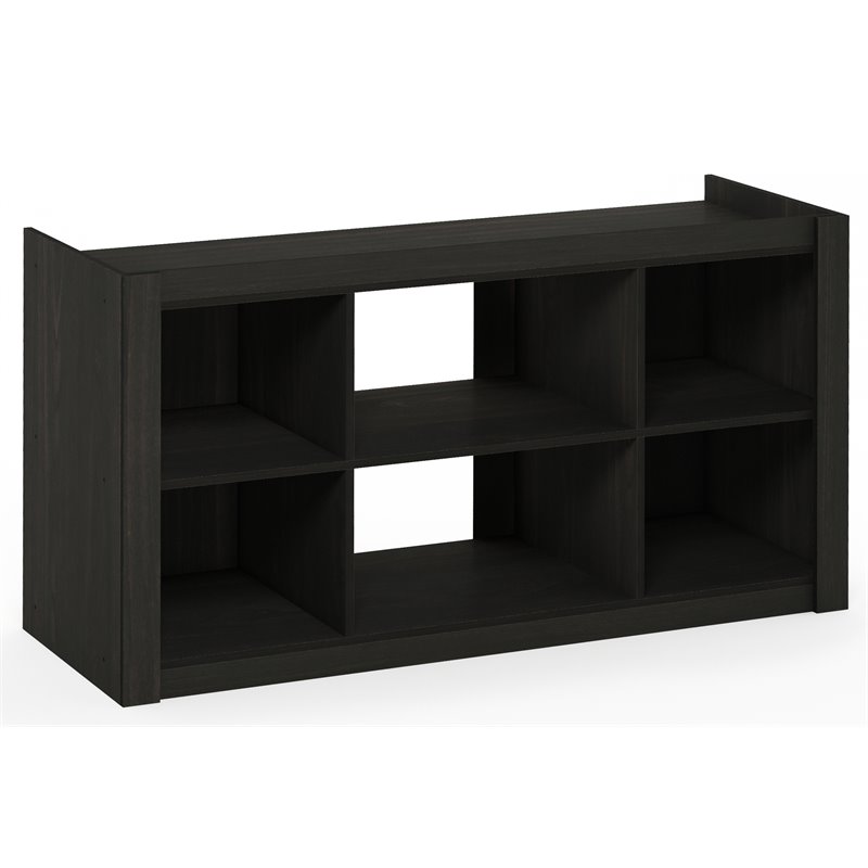 Furinno Fowler Engineered Wood Multipurpose TV Stand/Bookcase in Espresso