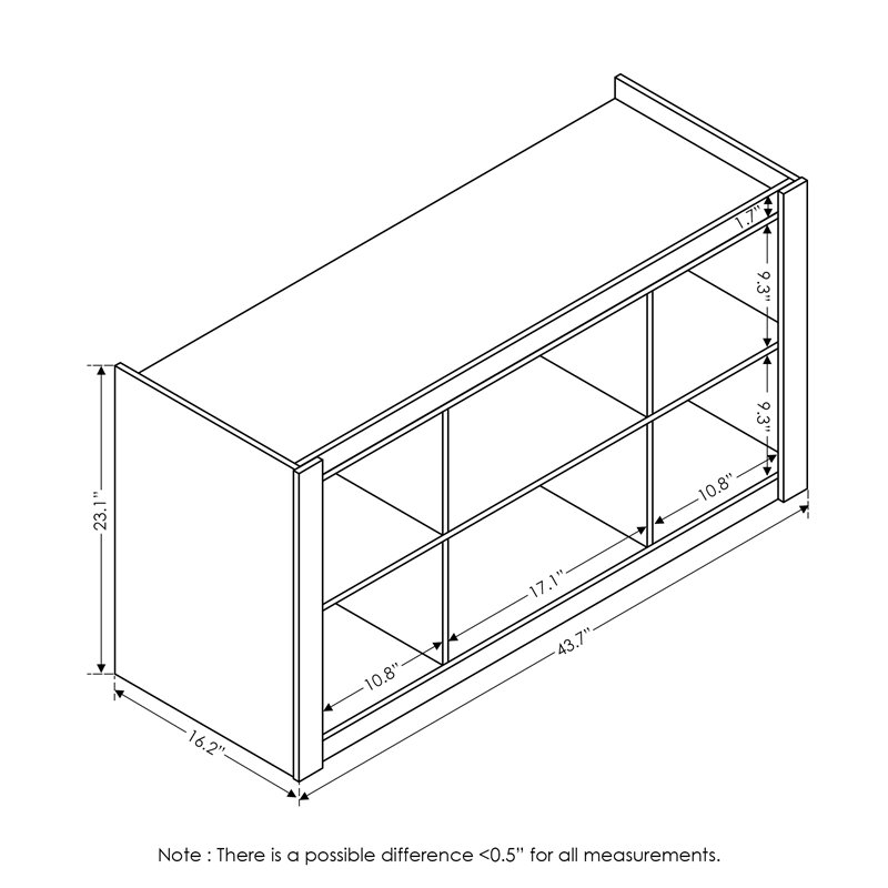 Furinno Fowler Engineered Wood Multipurpose TV Stand/Bookcase in Oak Gray
