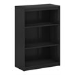 Furinno GRUEN Engineered Wood 3-Tier AdJUSTable Shelves Bookcase in Black