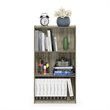 Furinno BASIC Engineered Wood 3-Tier Bookcase Storage Shelves in Sonoma Oak