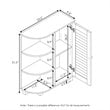 Furinno INDO Engineered Wood Storage Shelf with Louver Door Cabinet in Espresso
