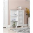 Furinno INDO Engineered Wood Storage Shelf with Louver Door Cabinet in White