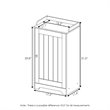 Furinno INDO Engineered Wood Standing Louver Door Cabinet in Espresso