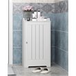 Furinno INDO Engineered Wood Standing Louver Door Cabinet in White