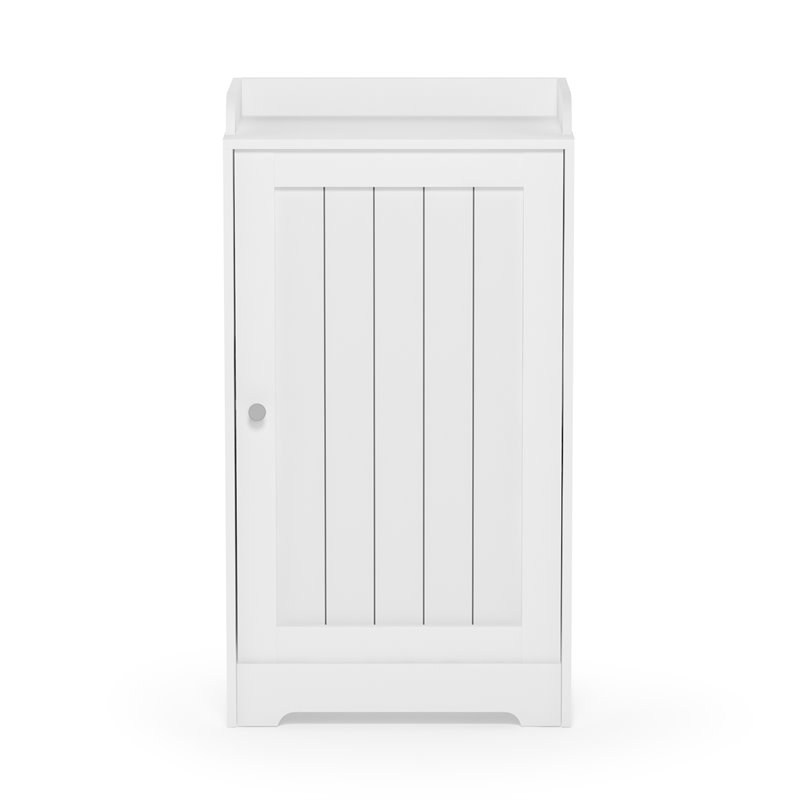 Furinno INDO Engineered Wood Standing Louver Door Cabinet in White