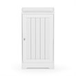 Furinno INDO Engineered Wood Standing Louver Door Cabinet in White