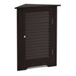Furinno INDO Engineered Wood Corner Louver Door Cabinet in Espresso