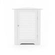 Furinno INDO Engineered Wood Corner Louver Door Cabinet in White