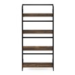 Furinno Riau No Tool Engineered Wood 4-Tier Bookcase in Rustic Oak/Black