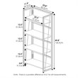 Furinno Riau No Tool Engineered Wood 4-Tier Bookcase in Sonoma Oak/Black