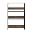 Furinno Riau No Tool Engineered Wood 3-Tier Bookcase in Rustic Oak/Black