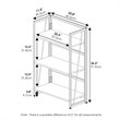 Furinno Riau No Tool Engineered Wood 3-Tier Bookcase in Rustic Oak/Black
