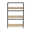 Furinno Riau No Tool Engineered Wood 3-Tier Bookcase in Sonoma Oak/Black