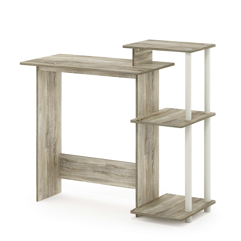 Furinno Efficient Wood Home Laptop Notebook Computer Desk in Sonoma Oak/White