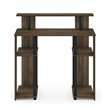 Furinno JAYA Engineered Wood Computer Writing Desk in Columbia Walnut/Black