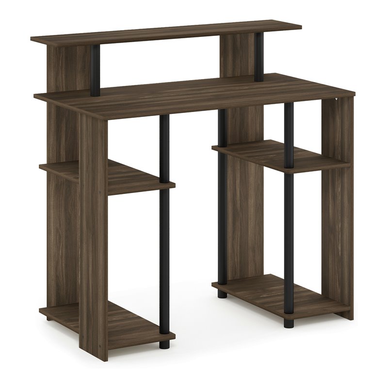 Furinno JAYA Engineered Wood Computer Writing Desk in Columbia Walnut/Black