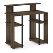 Furinno JAYA Engineered Wood Computer Writing Desk in Columbia Walnut/Black
