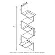 Furinno ROSSI Engineered Wood 5-Tier Wall Floating Corner Shelf in Oak Gray