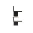 Furinno ROSSI Engineered Wood 3-Tier Wall Floating Corner Shelf in Oak Gray
