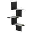 Furinno ROSSI Engineered Wood 3-Tier Wall Floating Corner Shelf in Oak Gray