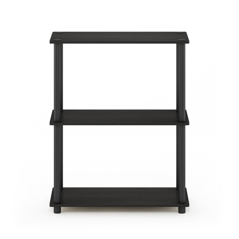 Furinno TURN-N-TUBE Wood 3-Tier Shelf Display Rack in Espresso/Black