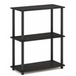 Furinno TURN-N-TUBE Wood 3-Tier Shelf Display Rack in Espresso/Black