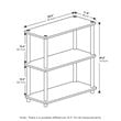 Furinno TURN-N-TUBE Wood 3-Tier Shelf Display Rack in Sonoma Oak