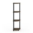 Furinno TURN-N-TUBE Wood 4-Tier Corner Display Rack in Columbia Walnut/Black