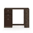 Furinno JAYA Engineered Wood Computer Study Desk in Columbia Walnut/Dark Brown