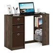 Furinno JAYA Engineered Wood Computer Study Desk in Columbia Walnut/Dark Brown