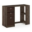 Furinno JAYA Engineered Wood Computer Study Desk in Columbia Walnut/Dark Brown