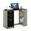 Furinno JAYA Engineered Wood Computer Study Desk in French Oak Gray/Black