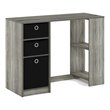 Furinno JAYA Engineered Wood Computer Study Desk in French Oak Gray/Black