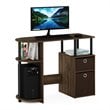 Furinno JAYA Engineered Wood SIMPLISTIC Computer Study Desk in Columbia Walnut