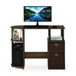 Furinno JAYA Engineered Wood SIMPLISTIC Computer Study Desk in Columbia Walnut