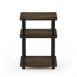 Furinno TURN-N-TUBE Engineered Wood Multipurpose Shelf in Columbia Walnut/Black
