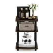 Furinno TURN-N-TUBE Engineered Wood Multipurpose Shelf in Columbia Walnut/Black