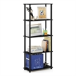 Furinno TURN-N-TUBE Engineered Wood 5-Tier Shelf Display Rack in Americano/Black