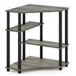 Furinno TURN-N-TUBE Engineered Wood Space Saving Corner Desk in Oak Gray/Black